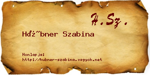 Hübner Szabina névjegykártya