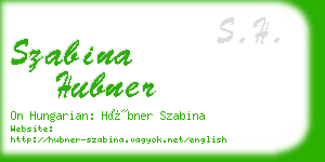 szabina hubner business card
